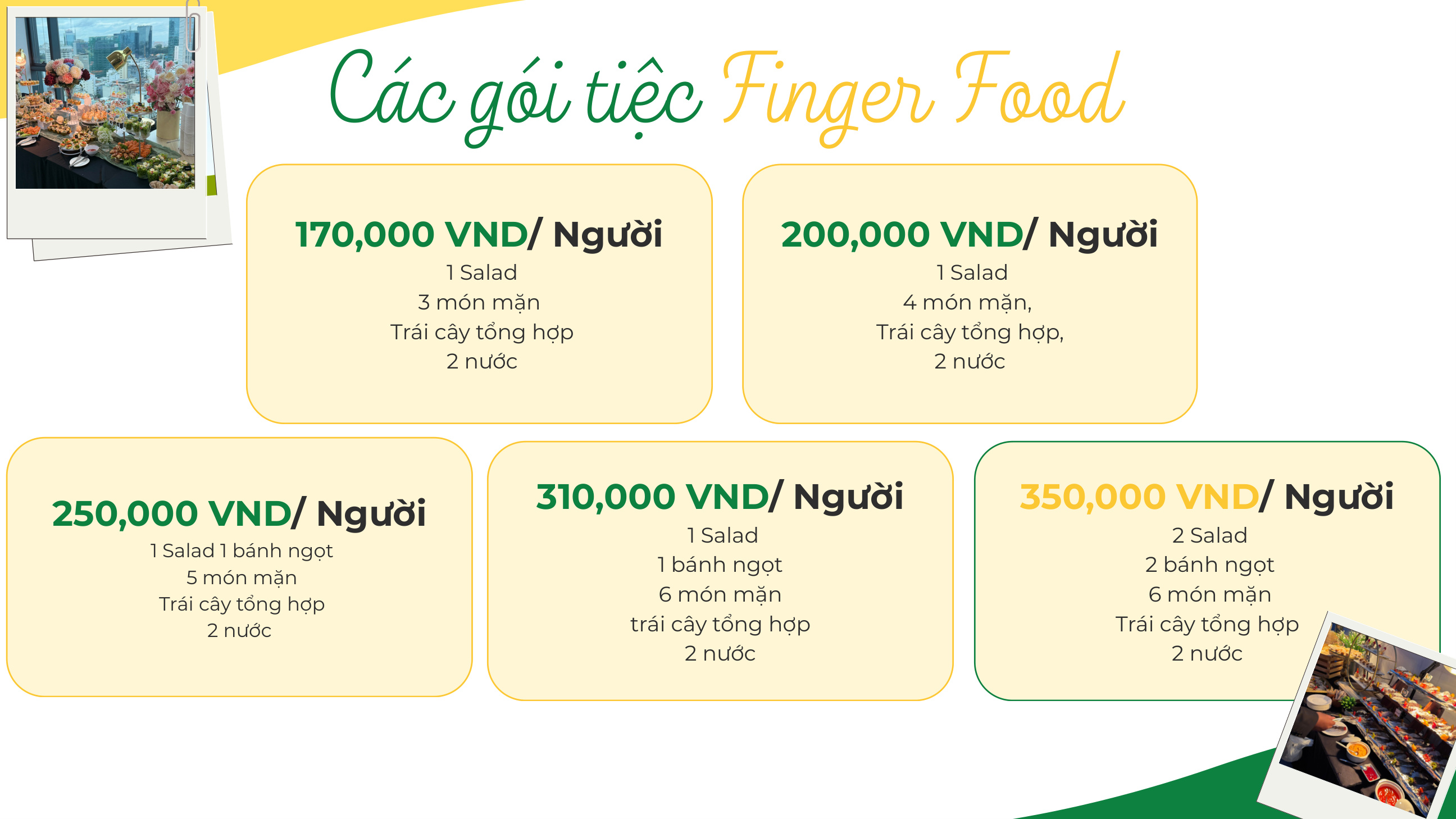 Menu Finger Food AZ Meals